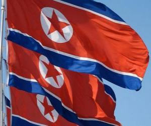 yapboz Kuzey Kore bayrağı